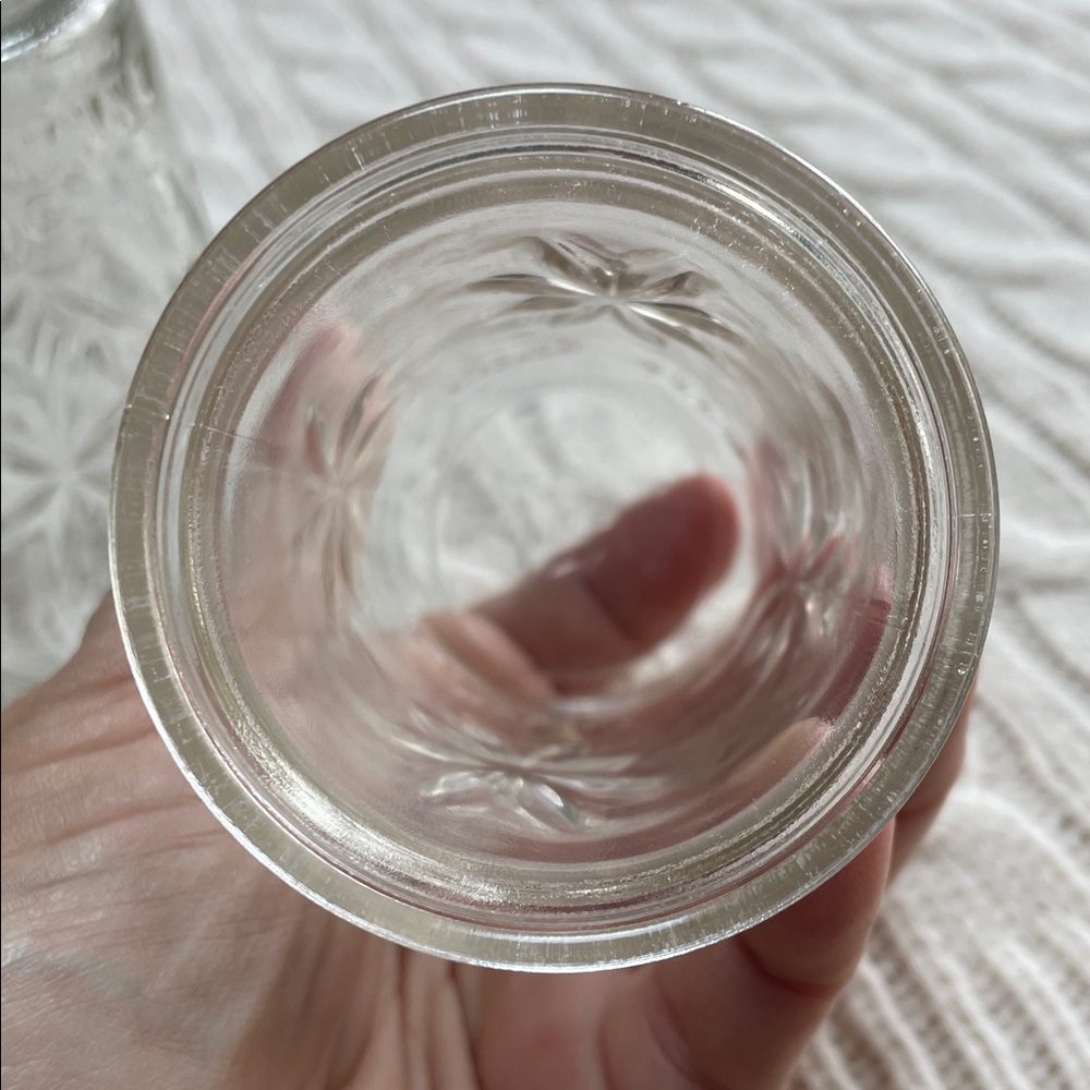 3 VTG Ball Jelly juice jar/glasses, 50th anniversary Ball 1933 to 1983 starburst - Picture 15 of 15